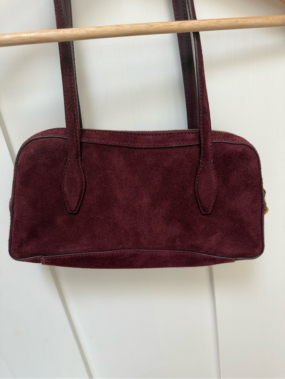 Madewell The Top Zip Suede Shoulder Bag NWOT - Picture 5 of 10